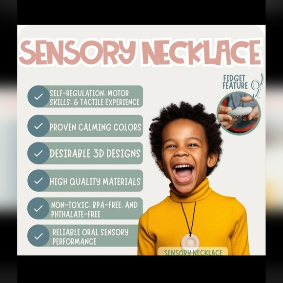 Autism Sensory Oral Teething Necklaces Toys 5 Pieces - Picture 6 of 8